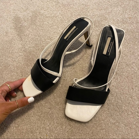 Topshop white and black HEELS - Picture 2 of 10